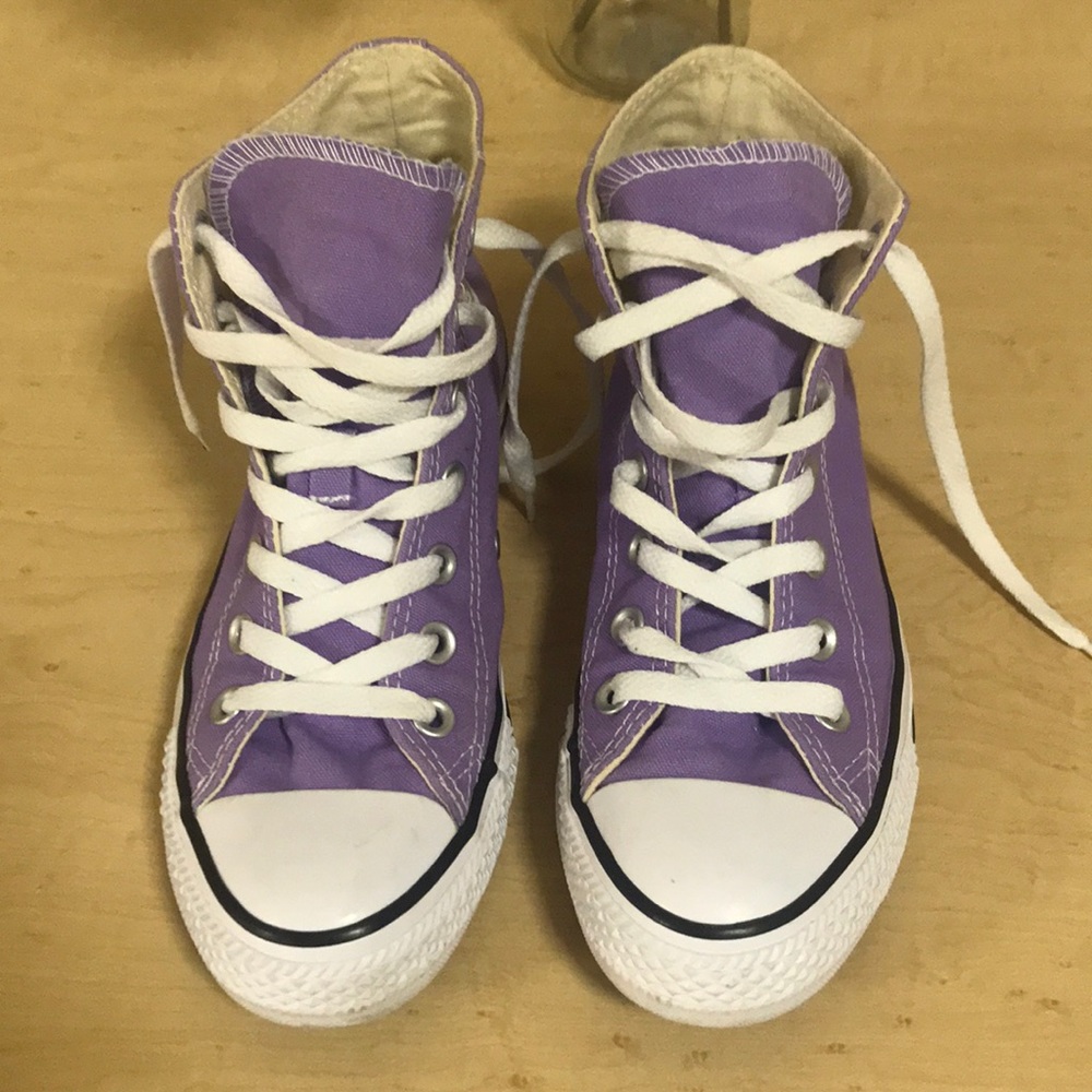 Lavender Converse High Tops